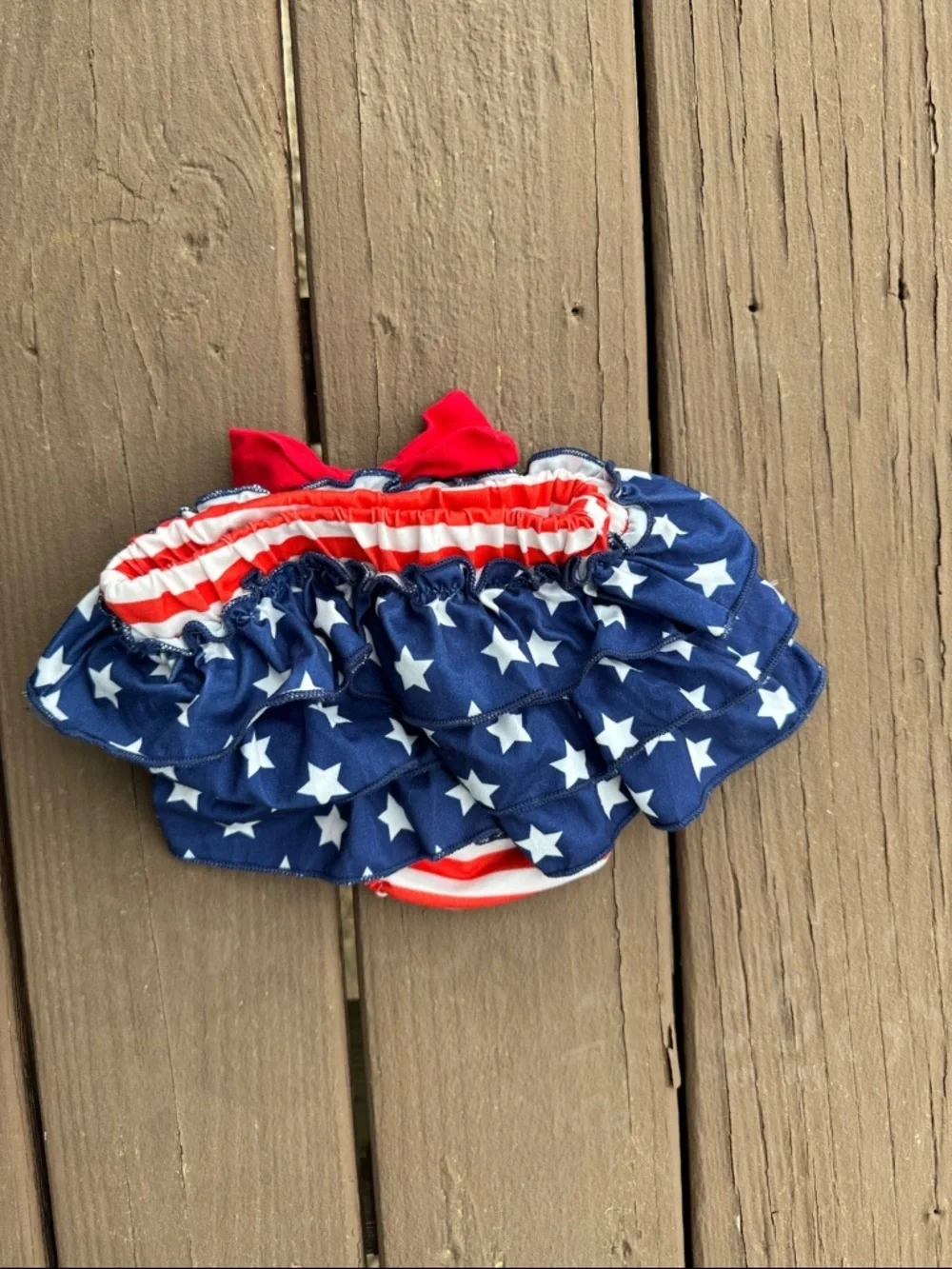 Kids Star Ruffle Swim Diaper Cover - Red, White & Blue